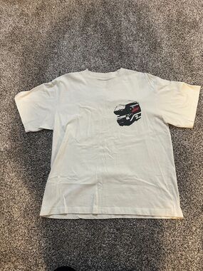 PacSun Cream Short-Sleeve Tee with Helmet Graphic